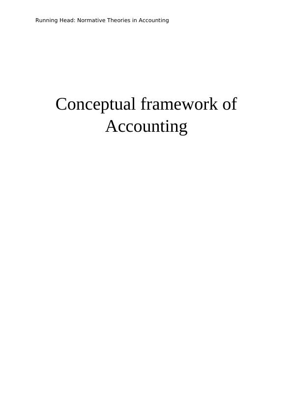 Normative Theories in Accounting - Report_1