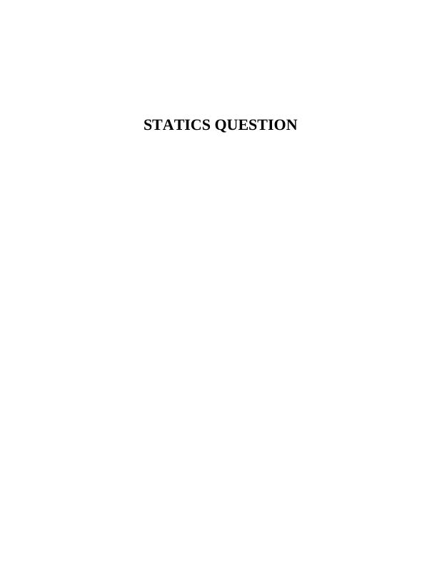 Assignment on Statistics Questions_1