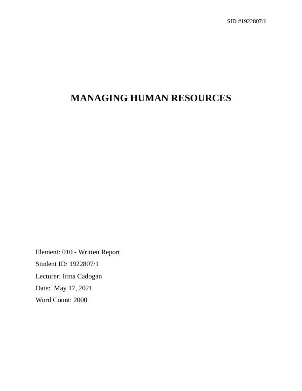 Managing Human Resources | Apple Case Study_1