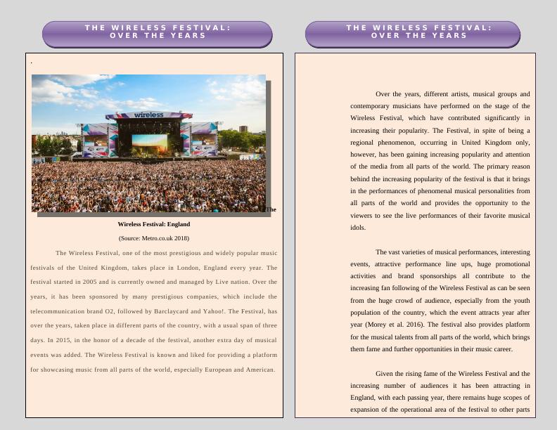 PEV301 International Events Management | The Wireless Festival