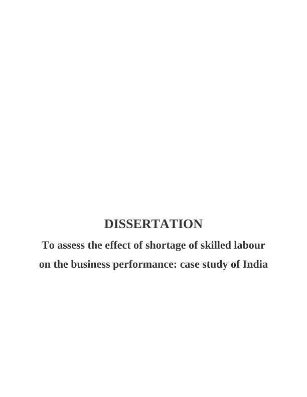 Importance of the High Skilled Labour in the Business Performance: Case Study of India_1