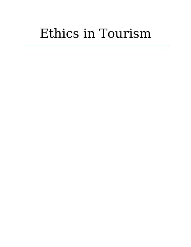 tourism ethics case study