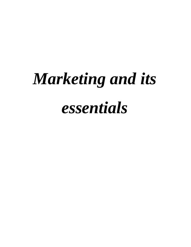 Marketing and its Essentials of Beauty Giant_1