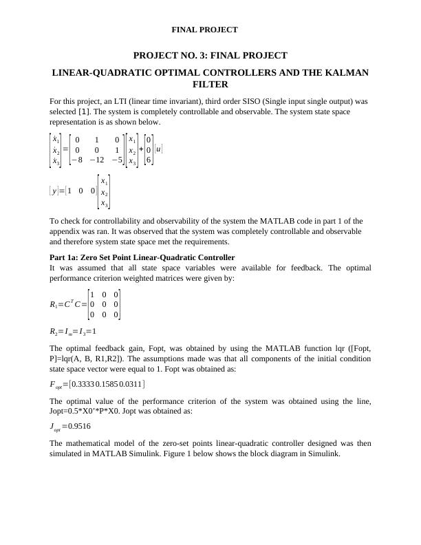Linear-quadratic Optimal Controllers and the Kalman Filter_1