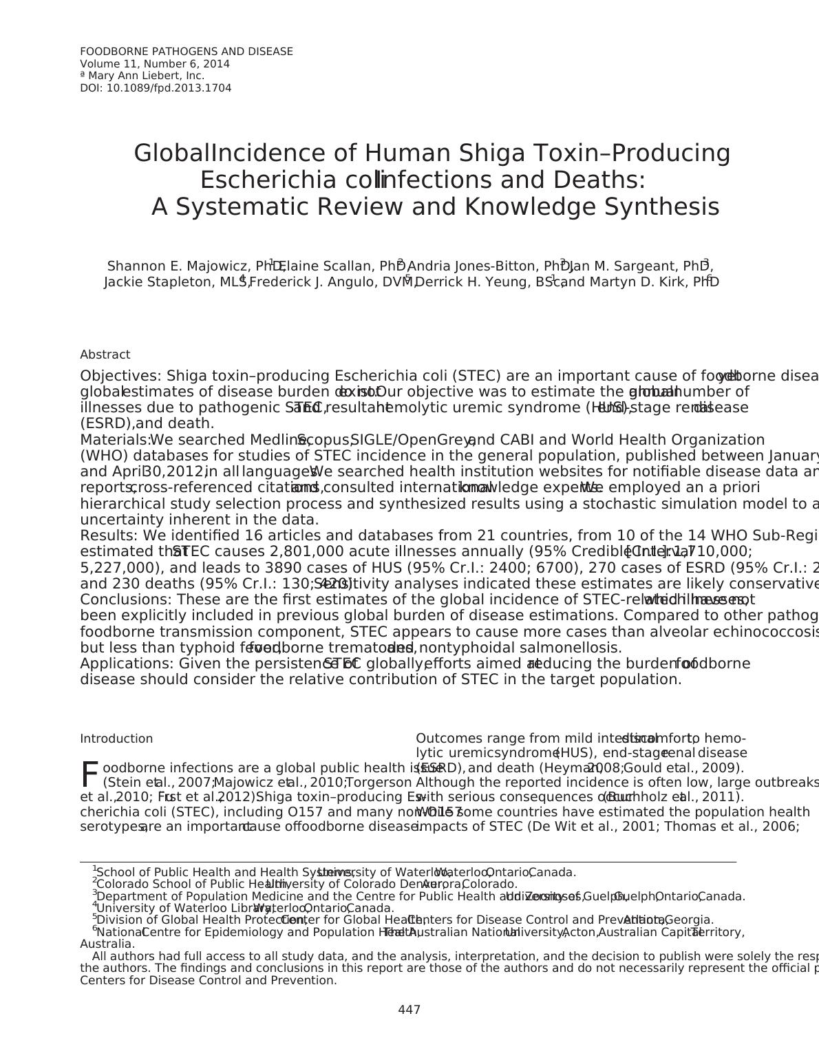 Incidence Of Human Shiga Toxin Producing Escherichia Coli Infections   C2d8fee0e2fd4a53b996306c3be189f4 