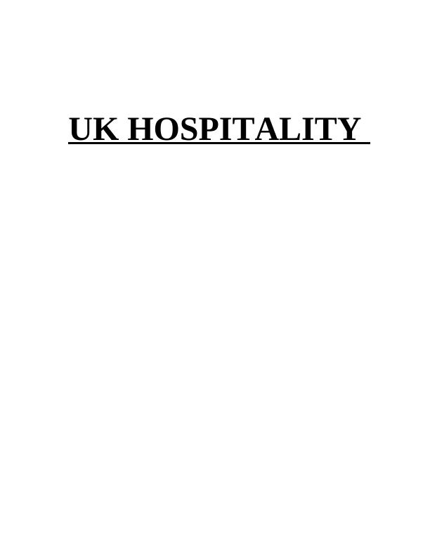 Marketing in Hospitality Industry of UK Assignment Sample_1