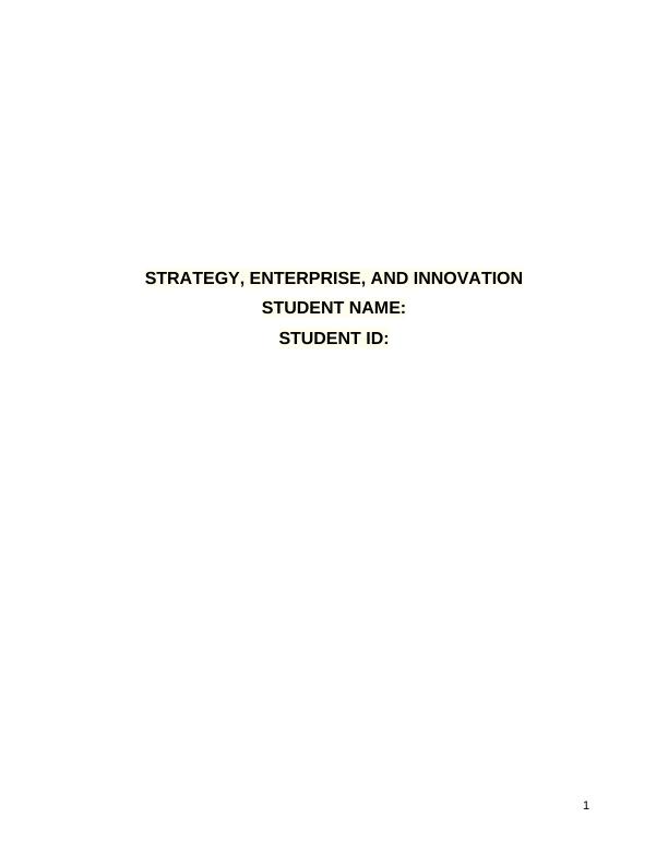 Assignment on Entrepreneurship And Innovation_1