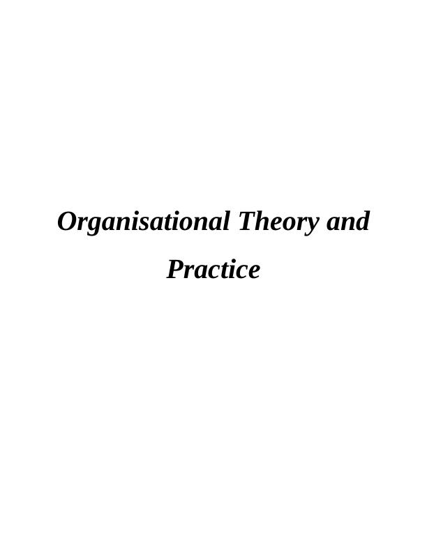 Organisational Theory and Practice at BRITISH AMERICAN TOBACCO_1