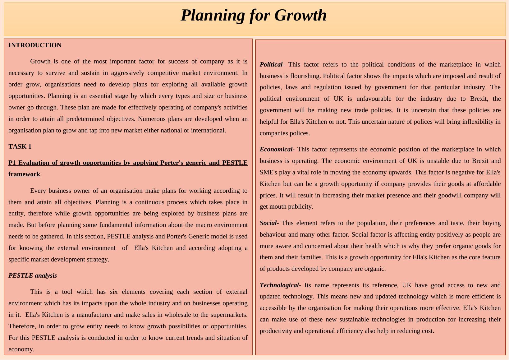 Planning for Growth: Analysis of Growth Opportunities and Funding Sources for Ella's Kitchen_1
