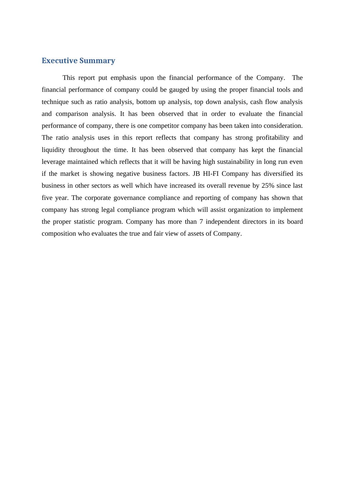 Jb Hifi Company Financial Analysis