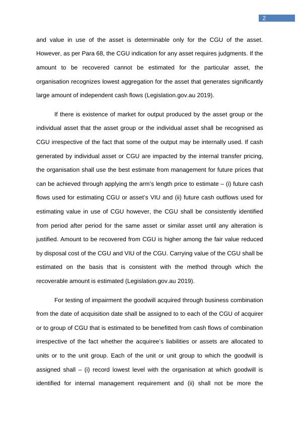 Impairment loss with regard to CGU (cash generating unit) including goodwill_3