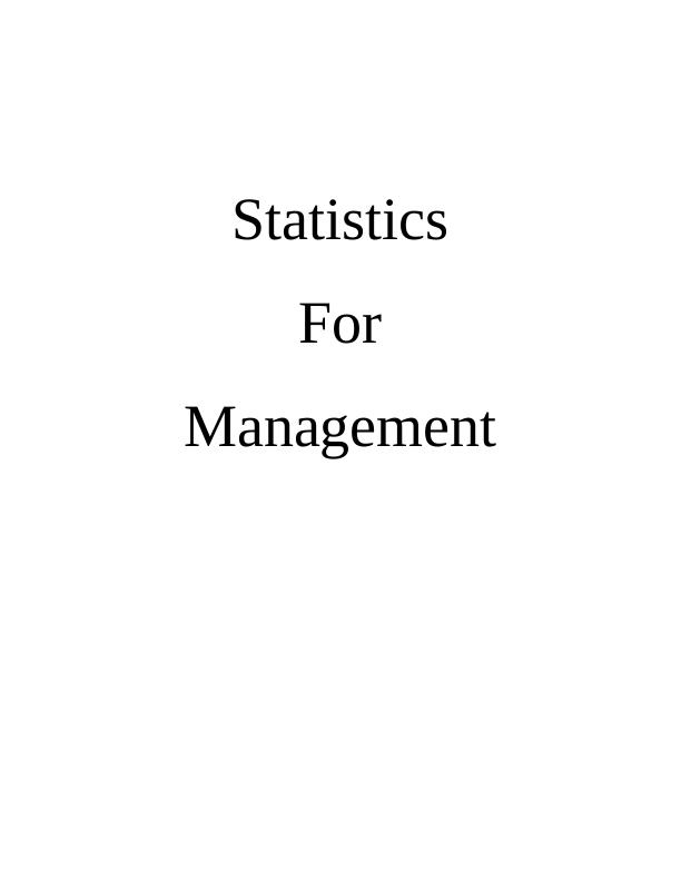 Statistics for Management: Nature, Process, and Evaluation of Data_1