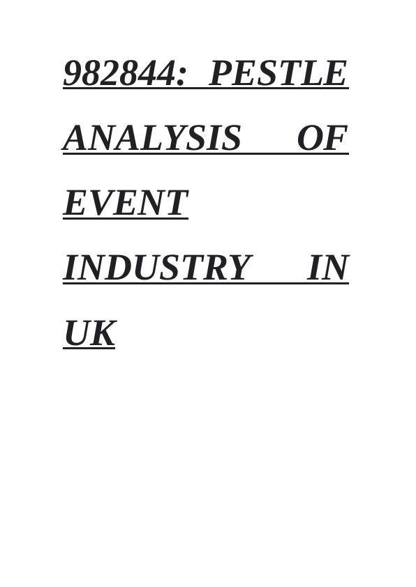 PESTLE Analysis of Event Industry in UK_1