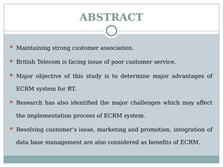 Implementation of Electronic Customer Relationship Management (ECRM) System for Improving Poor Customer Services of British Telecommunication (BT)_2