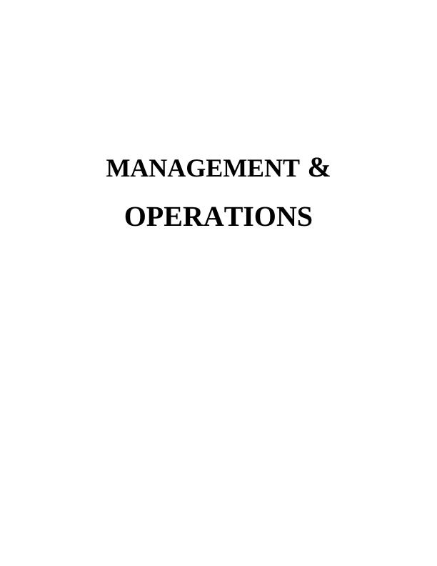 Leadership and Operations TABLE OF CONTENTS_1