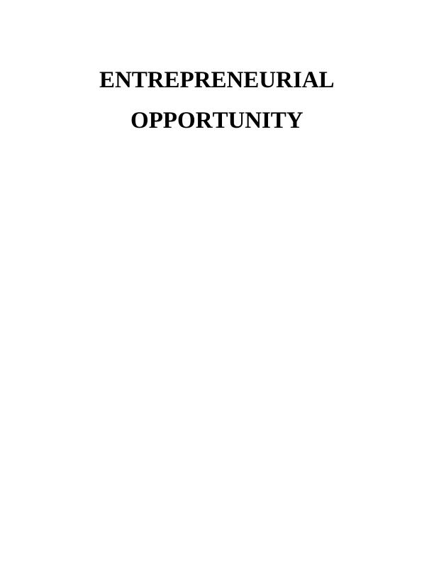 Entrepreneurial Opportunity Assignment - E cigarette business_1