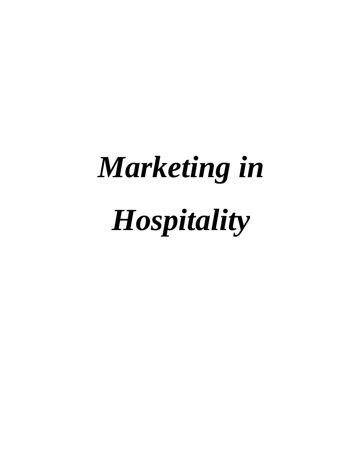 Marketing in Hospitality (Doc)_1