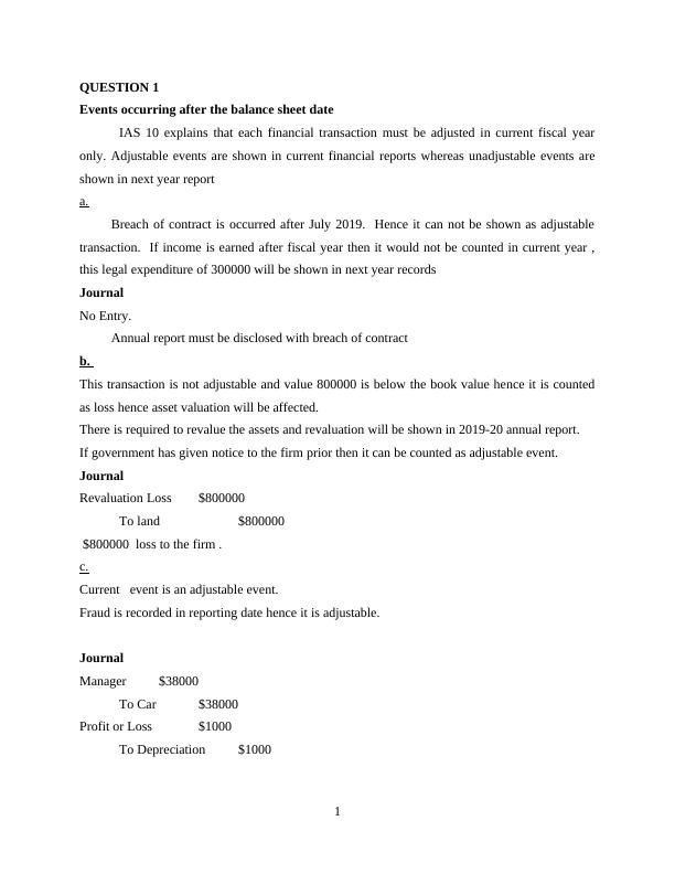 financial accounting assignment with solutions