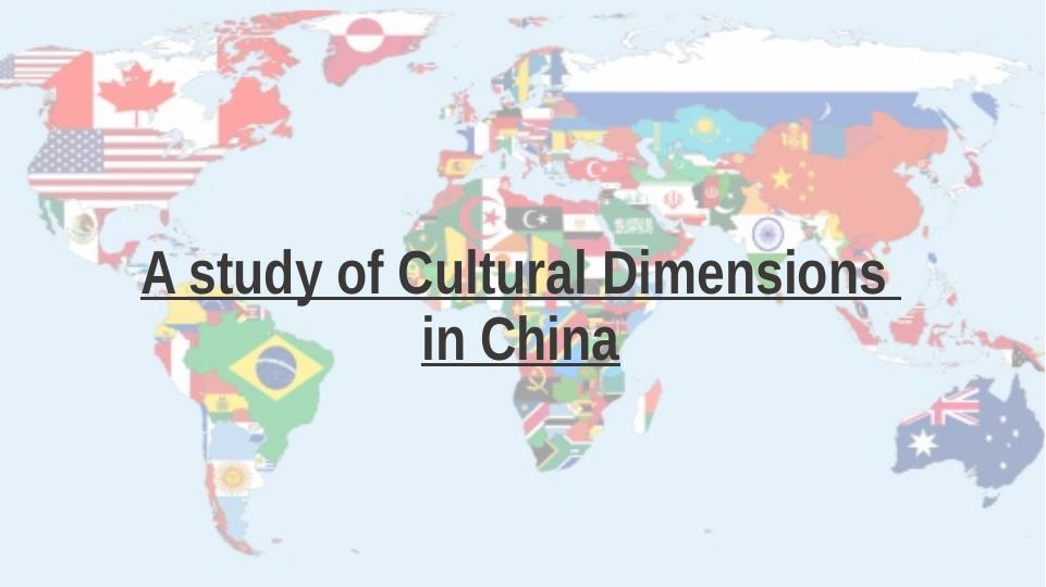 Cultural Dimensions in China: A Study of Human Resource Management Practices_1
