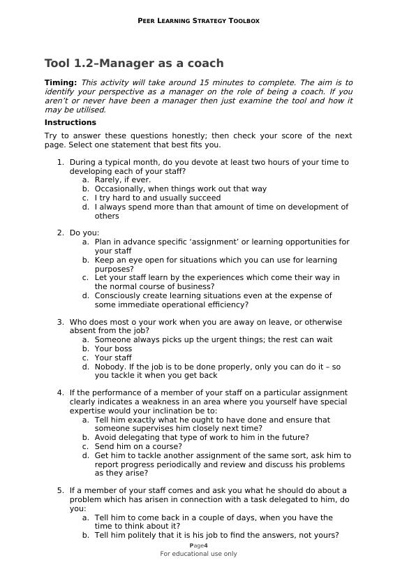 Peer Learning Strategy Toolbox Assignment_8