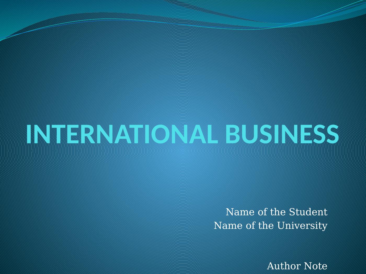 International Business : Assignment Sample_1
