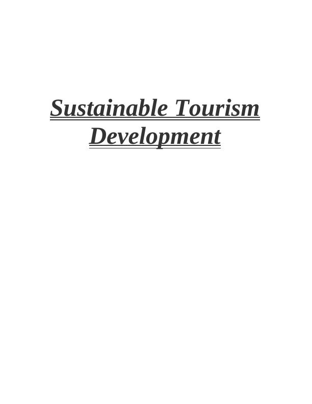 Sustainable Tourism Development Assignment : Egypt_1