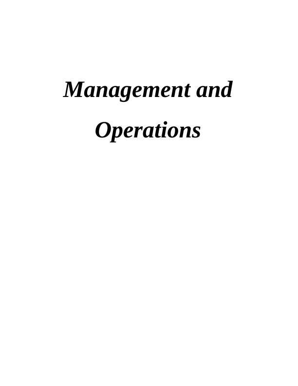 Management and Operations Assignment Help_1