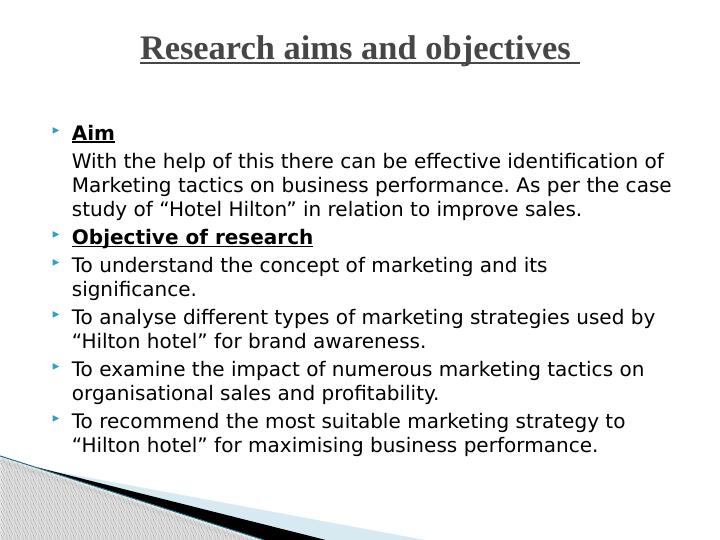 Impact of Marketing Tactics on Business Performance: A Case Study of Hotel Hilton_3