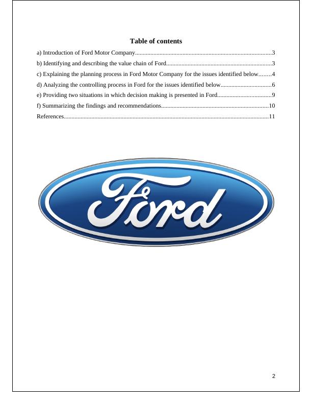Cost Accounting - Report on Ford Motor Company_2