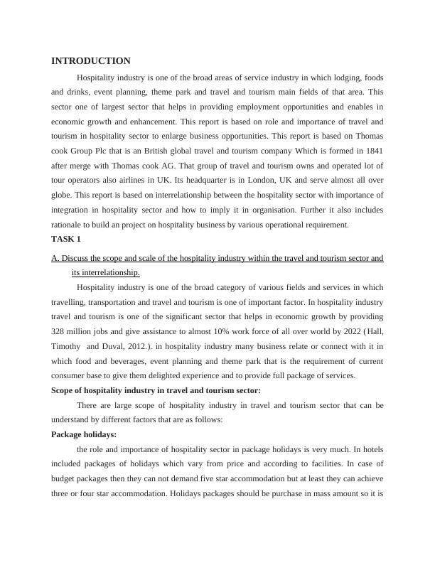 Hospitality Provision in Travel and Tourism Doc_4