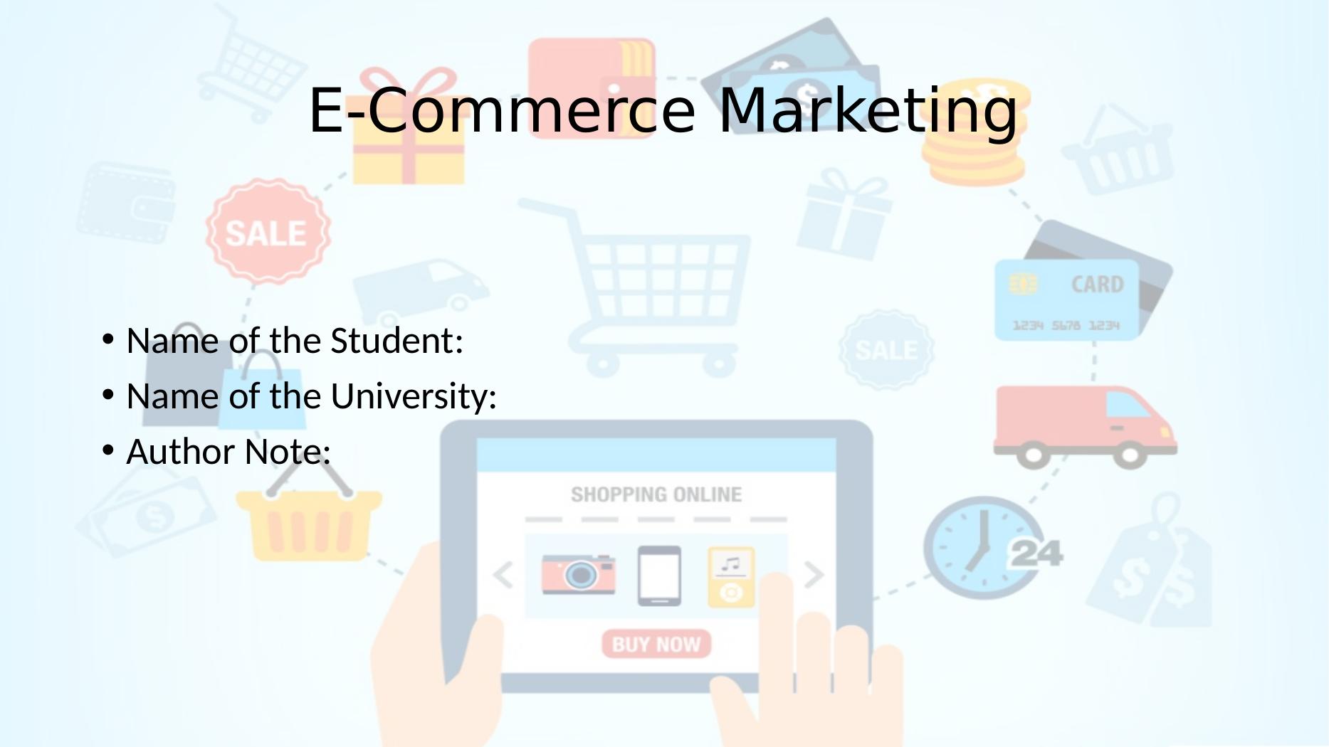 E-Commerce Marketing  Assignment  2022_1