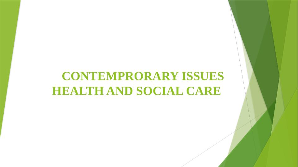 Contemporary Issues in Health and Social Care: Smoking and its Impact on Public Health_1