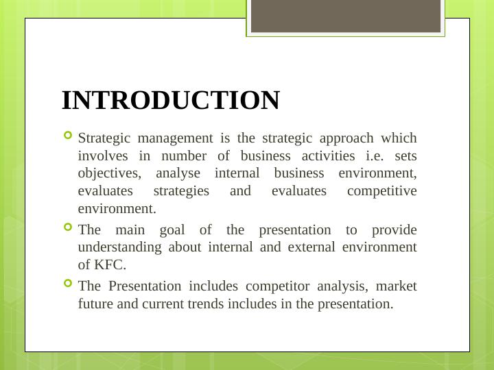 Strategic Marketing: Understanding the Internal and External Environment of KFC_2