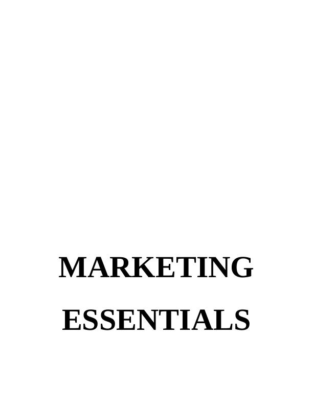 Report on Marketing Essentials of McDonald_1