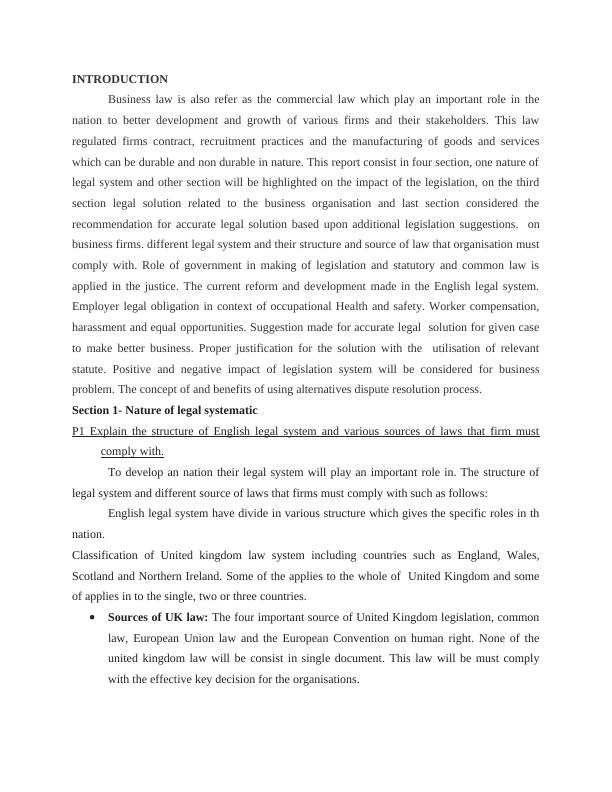 Business Law of English Legal System : Assignment Sample_3