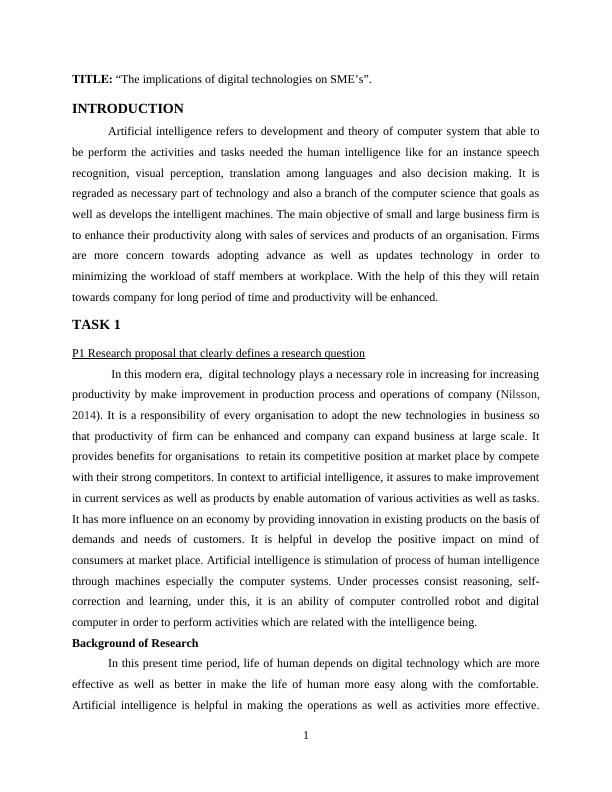 Research Project Assignment - “The implications of digital technologies on SME’s”_3