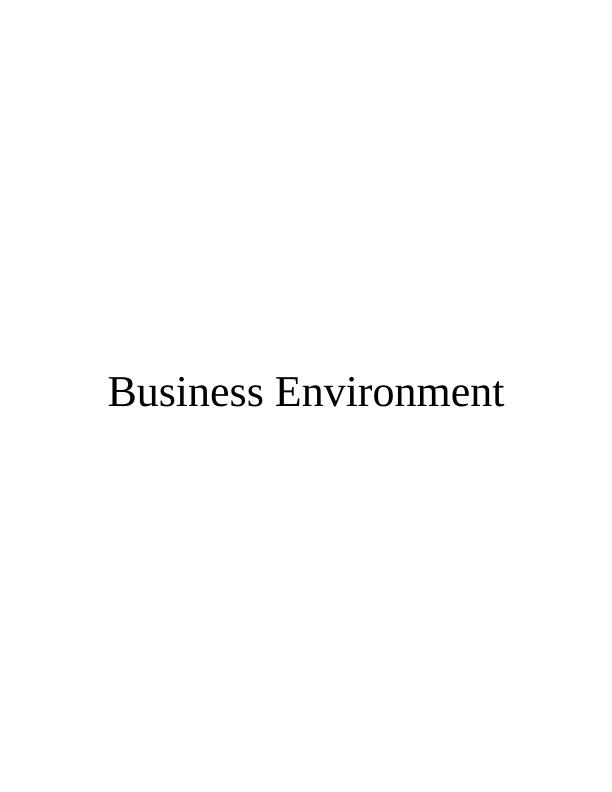 Business Environment of Nestle : Case Study_1