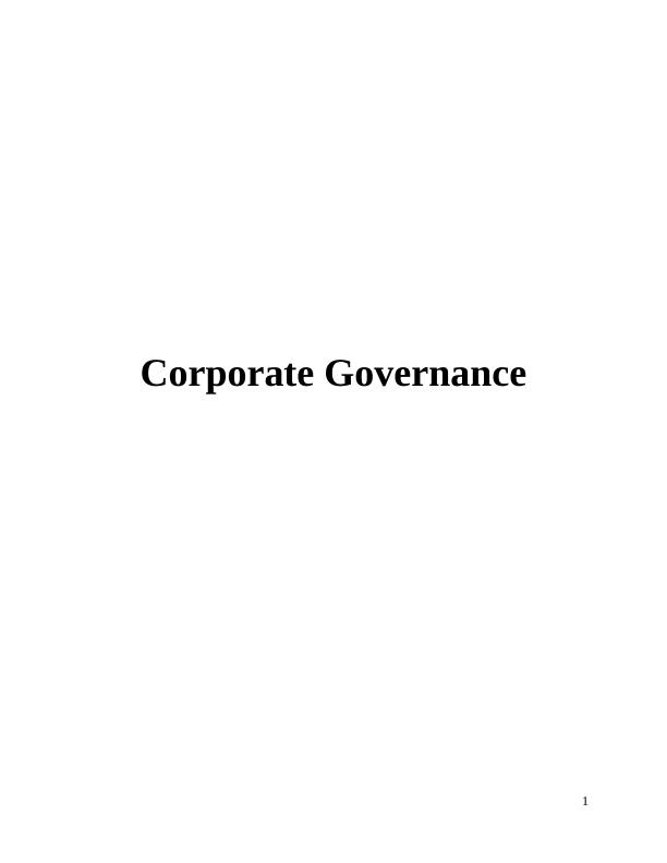 Corporate Governance TABLE OF CONTENTS_1
