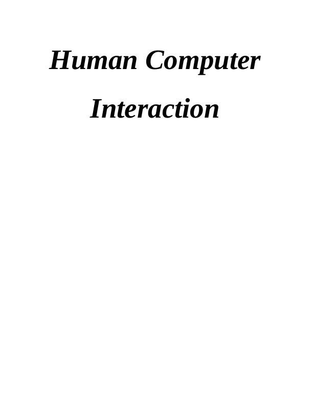 Research on Human Computer Interaction_1