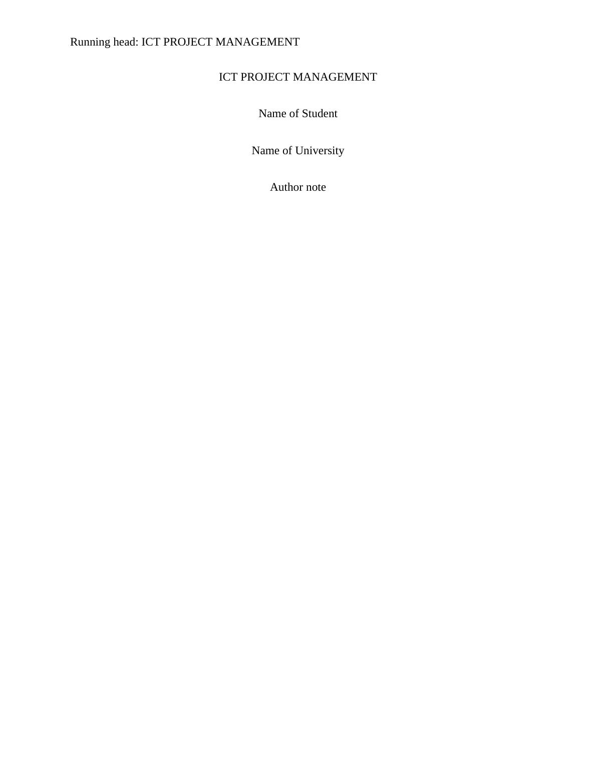 ICT project management Assignment PDF_1