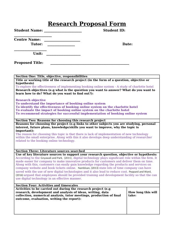 Booking onli: a research proposal form_1