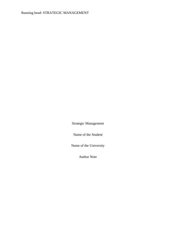 Strategic Management: Handling Business Disruption_1
