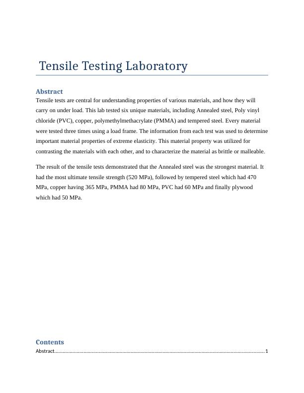 Tensile Test Assignment Sample_1