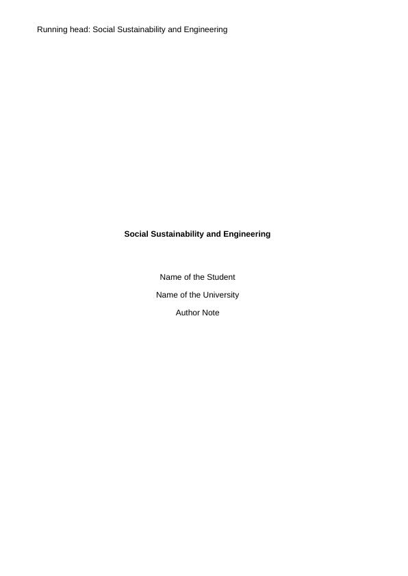 Social sustainability and engineering Assignment_1