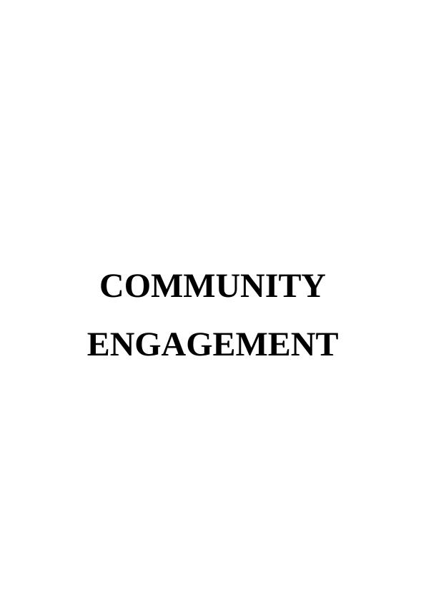 (Doc) Community Engagement Solved Assignment_1
