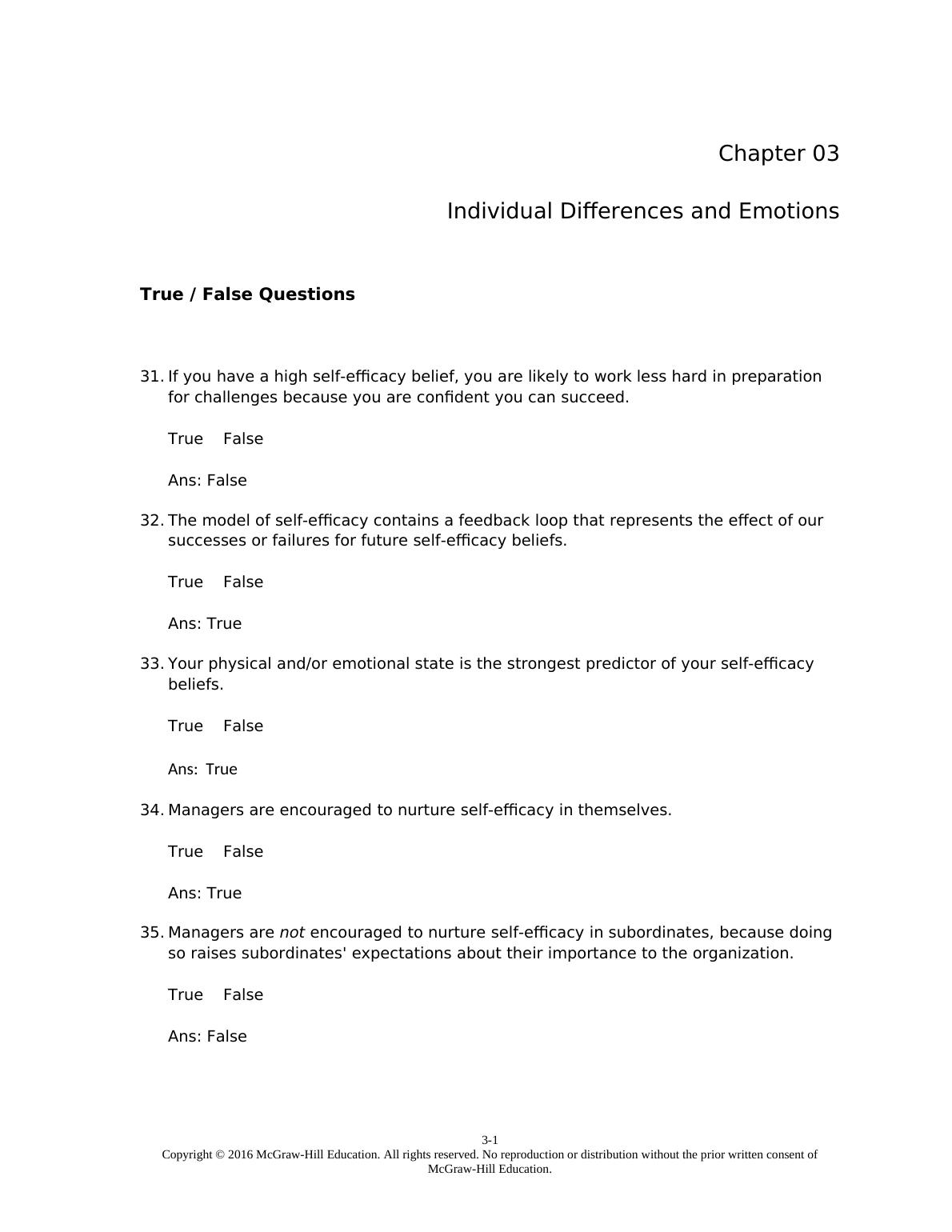 BUSS5069 - Individual Differences and Emotions - Question Answers_1