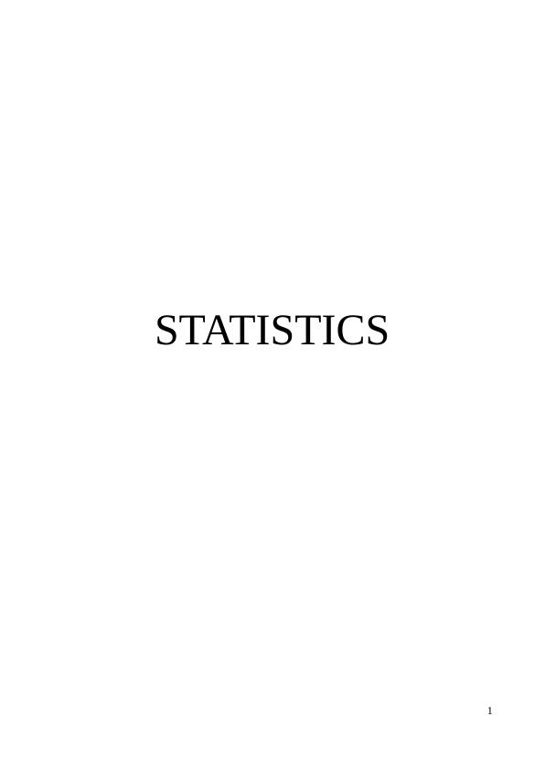 Assignment on Statistics Report_1