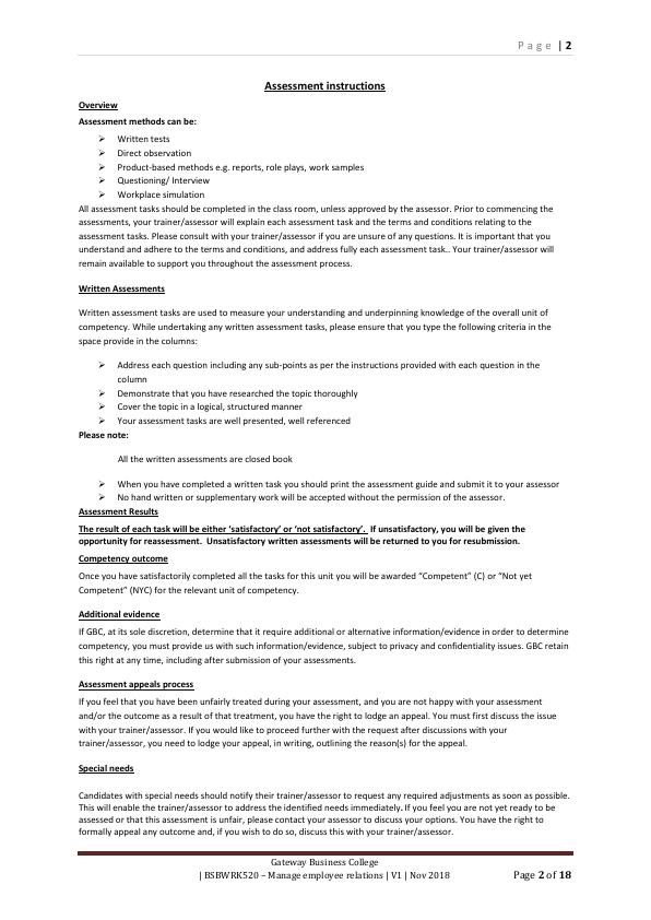 BSB50618 - Diploma of Human Resources Management_2