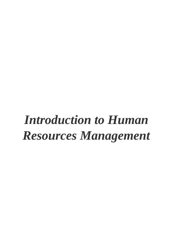 Introduction to Human Resources Management_1