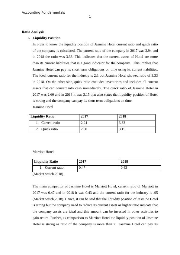 Accounting Fundamentals || Assignment